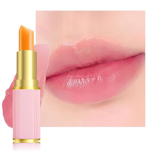 Cherry blossom lipstick Color Changing Lipstick PH Lipstick Lip Balm ,Rich in Vitamin E for All-Day Moisture,Temperature Change Long Lasting Moisturizer Waterproof labiales (cherry blossom)