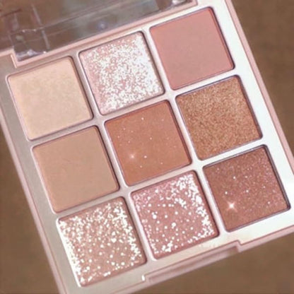 9 Colors Glitter Eyeshadow Makeup Palette, Eye Shadow Powder，Matte High Pigmented Colorful,Creamy Texture, Long LastingEyeshadow Powder Cosmetics,Natural Waterproof (10#)