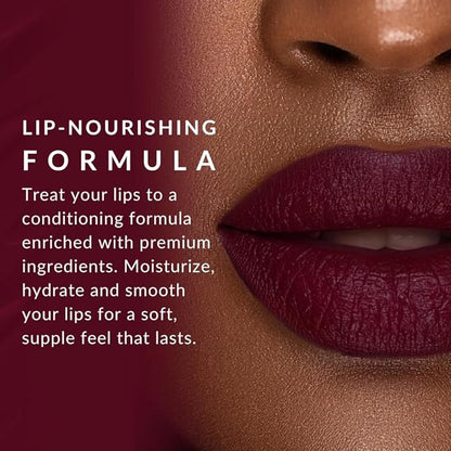 Luxury Lipstick, Vibrant Lip Makeup for Women of Color or Deeper Skin Tones, Demi-Matte Texture, Hydrates and Conditions Lips
