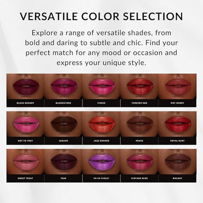 Luxury Lipstick, Vibrant Lip Makeup for Women of Color or Deeper Skin Tones, Demi-Matte Texture, Hydrates and Conditions Lips