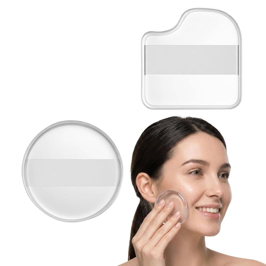 3Pcs Silicone Makeup Sponge – Clear Non-Absorbent Jelly Makeup Sponge, Reusable & Washable Foundation Applicator for Liquid, Cream, Concealer, Blush, Highlighter – Flawless Finish, No Product Waste