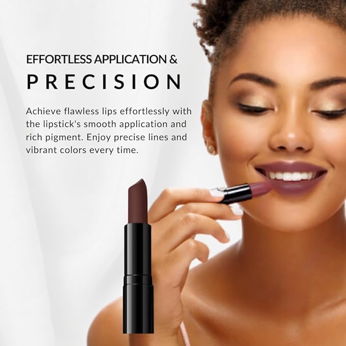 Luxury Lipstick, Vibrant Lip Makeup for Women of Color or Deeper Skin Tones, Demi-Matte Texture, Hydrates and Conditions Lips