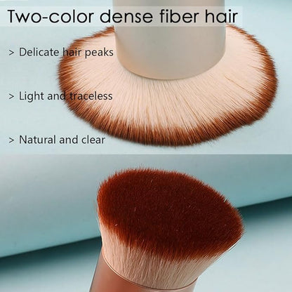 Makeup Foundation Brush with Powder Puff and Sponges, 15pcs Makeup Tool Set, Easily Blends Makeup Set for Liquid, Cream, and Powder, Reusable & Washable (Large, 15, Count)