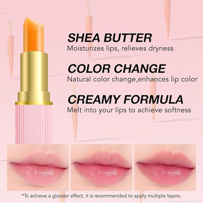 Cherry blossom lipstick Color Changing Lipstick PH Lipstick Lip Balm ,Rich in Vitamin E for All-Day Moisture,Temperature Change Long Lasting Moisturizer Waterproof labiales (cherry blossom)