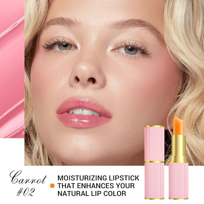 Cherry blossom lipstick Color Changing Lipstick PH Lipstick Lip Balm ,Rich in Vitamin E for All-Day Moisture,Temperature Change Long Lasting Moisturizer Waterproof labiales (cherry blossom)