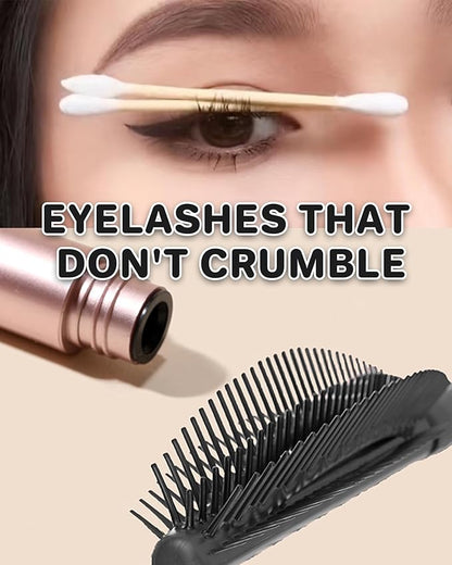 3D Curling Iron Wand Mascara - Volumizing Telescopic Mascara, Waterproof & Smudge-Proof, Liquid Lash Extensions Look, No Clumps, Flakes or Residue, Salon-Like Bold Lashes (2 black+lash curler)