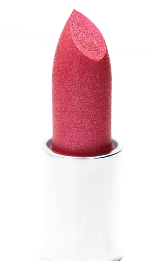 Red Fantasy Pearlescent Shimmering Deep Raspberry Pink Lipstick Color Moisturizing Paraben Free