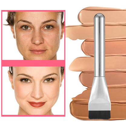 3 Pcs Make Up Spatula Tool Including Makeup Mixing Palette,Foundation Spatula,Makeup Palette Tray,Makeup Accessories Set for Women Girl Korean Makeup Cosmetic Spatula Tool(Metal)