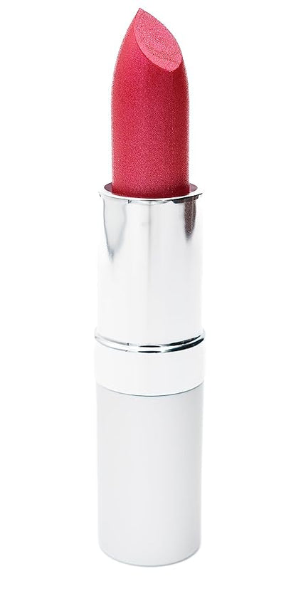 Red Fantasy Pearlescent Shimmering Deep Raspberry Pink Lipstick Color Moisturizing Paraben Free