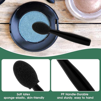 Disposable Eyeshadow Applicators, 50 Pack Eye Shadow Sponge Applicators Mini Eyeshadow Brush Portable Travel Eye Shadow Applicator Sticks Multipurpose Lips Makeup Brushes for Women Girls