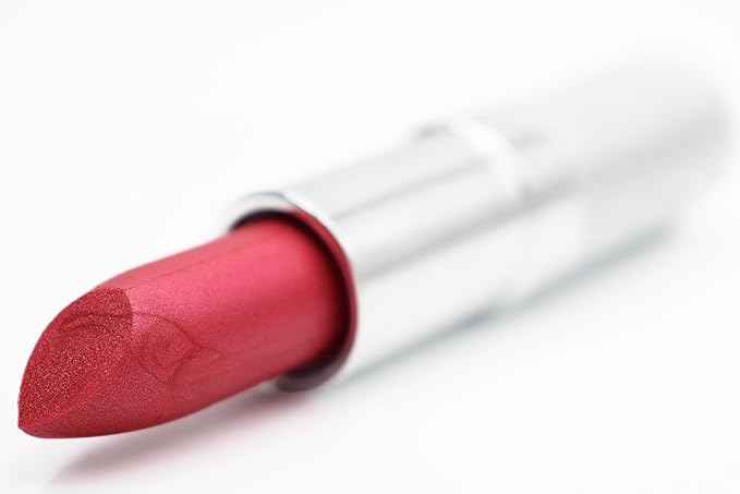 Red Fantasy Pearlescent Shimmering Deep Raspberry Pink Lipstick Color Moisturizing Paraben Free